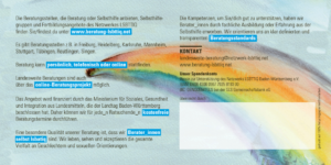 Flyer LSBTAIQ Beratung Baden-Württemberg Rückseite